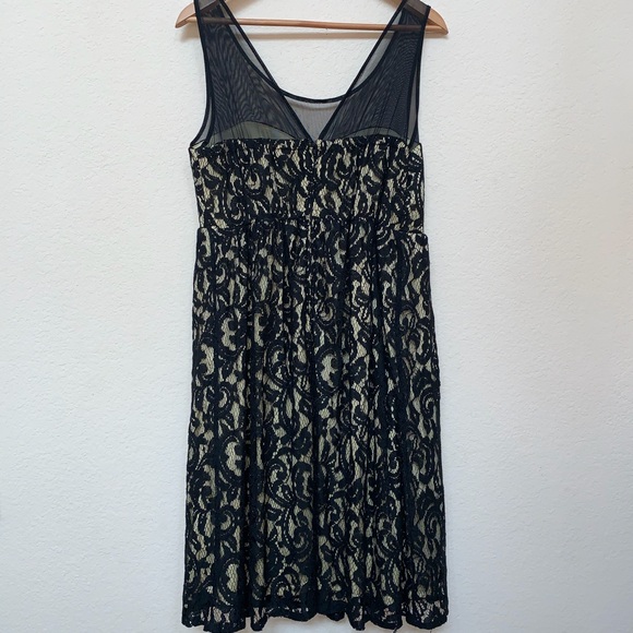 Torrid Black Lace Gold Slip Sleeveless Dress Sz 12 - Picture 13 of 15